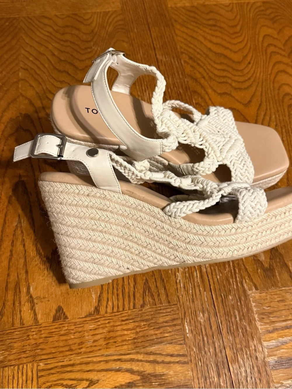 Torrid Macrame Cream Braided Espadrille Wedge Sandals Sz 11 WW